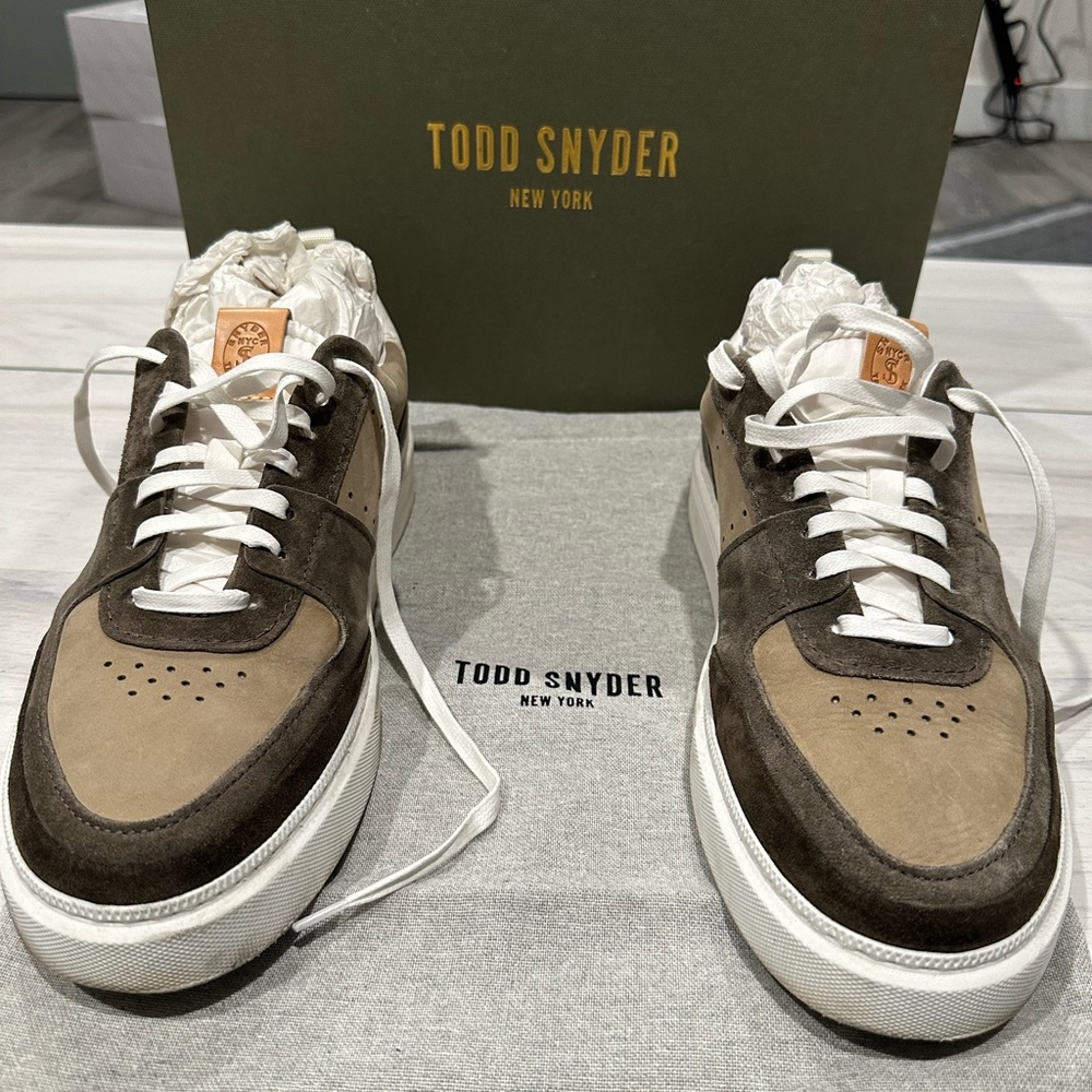 Todd Snyder Men's Tan and Brown Sneakers